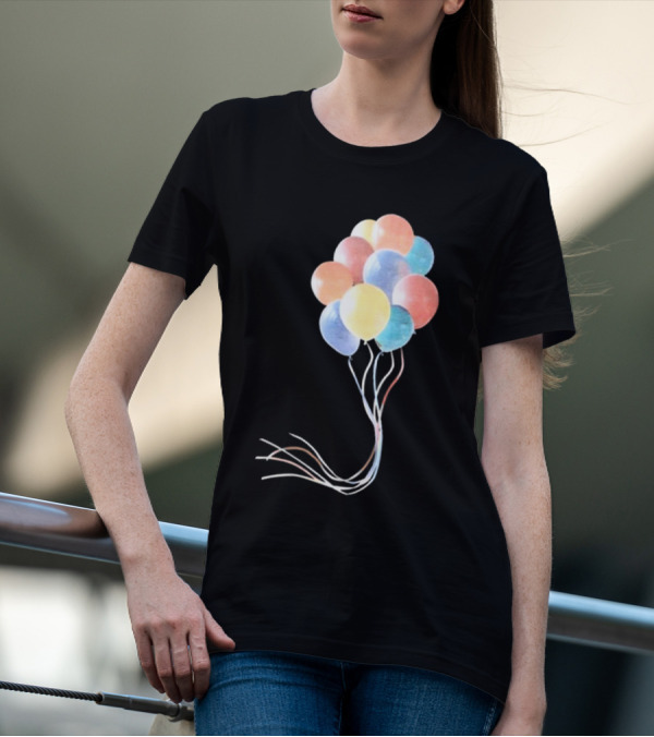 Pleasing X JW Anderson Multicolored Bunch Of Balloons Collection T-Shirt