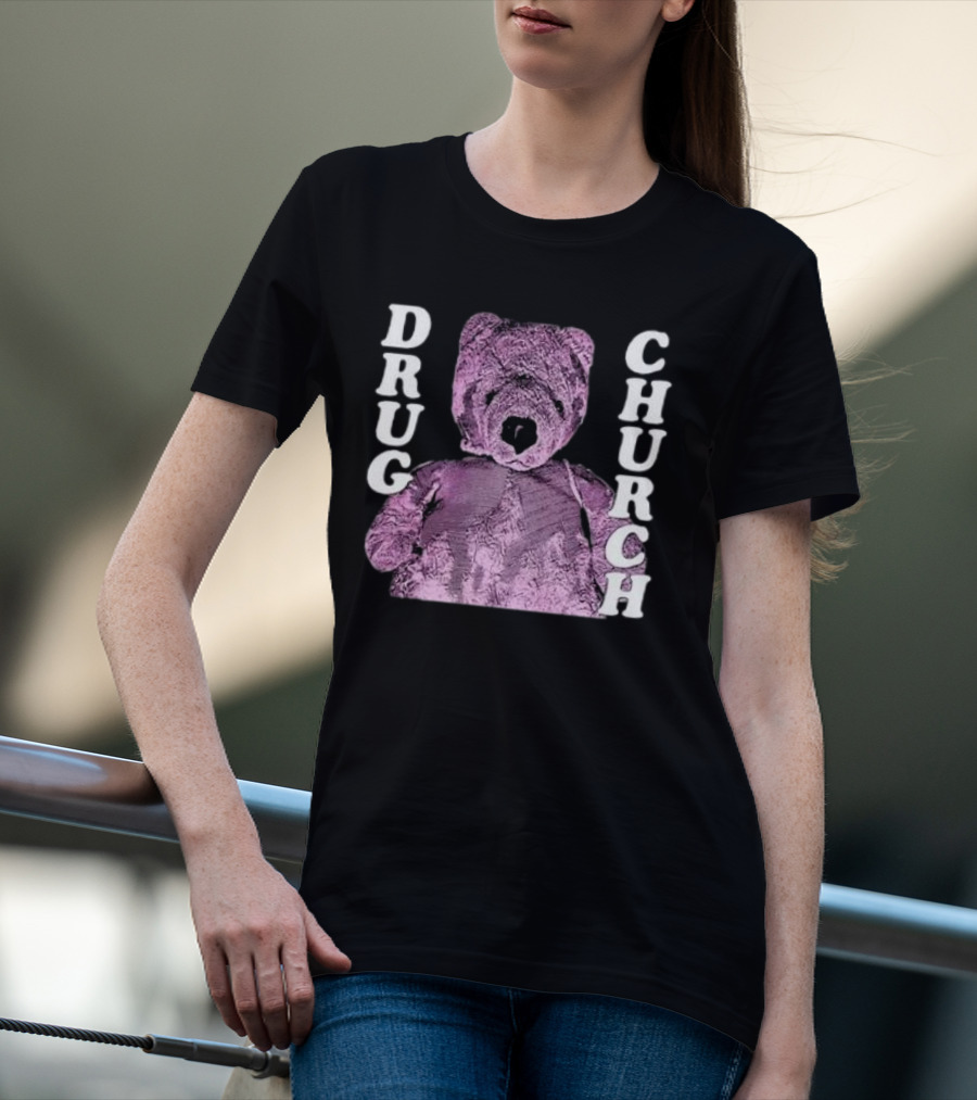 Drug Church Purple Teddy Bear T-Shirt