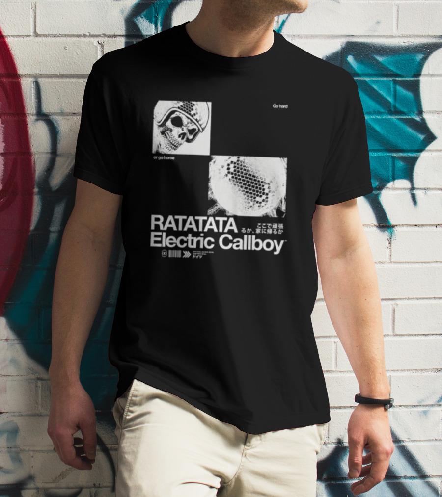 Electric Callboy Ratatata Skull Disco Go Hard Or Go Home T-Shirt