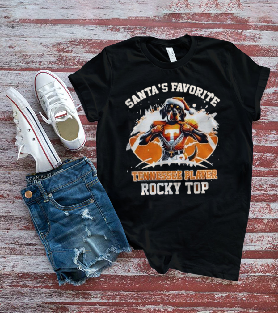 Santa's Favorite Tennessee Player Rocky Top T-Shirt