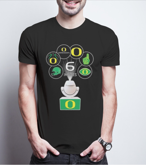 Oregon Ducks LED Mini Spotlight Projector Night Light With 6 Interchangeable T-Shirt