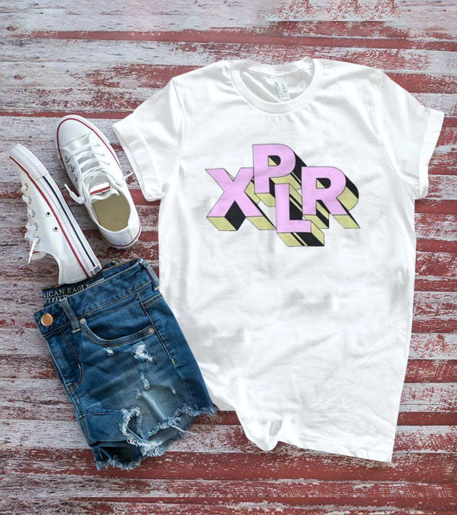 Sam And Colby XPLR Block Pink Yellow Stripe T-Shirt