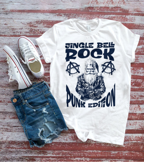 Jingle Bell Rock Punk Edition Anarchy Santa Claus T-Shirt