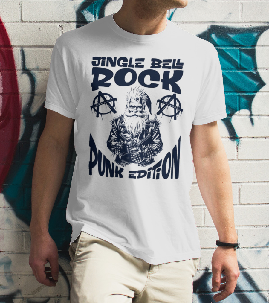 Jingle Bell Rock Punk Edition Anarchy Santa Claus T-Shirt