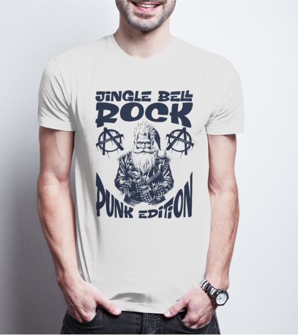 Jingle Bell Rock Punk Edition Anarchy Santa Claus T-Shirt