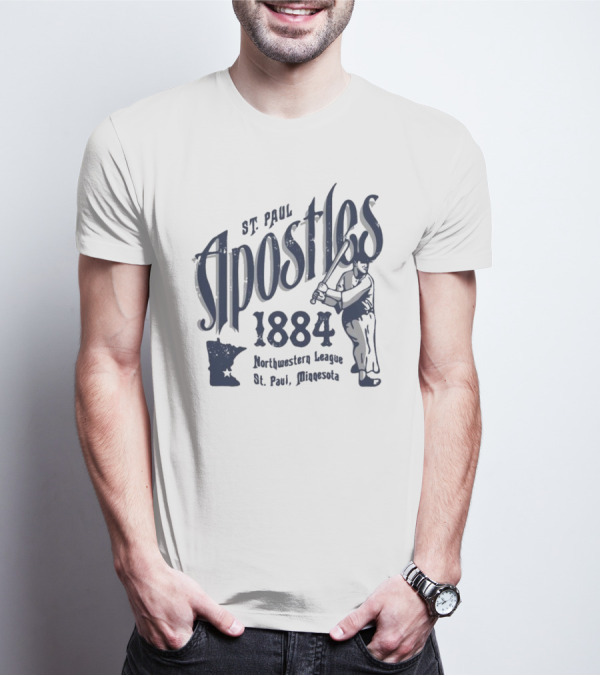 St. Paul Apostles 1884 Northwestern League St. Paul Minnesota Vintage Defunct Baseball Teams T-Shirt