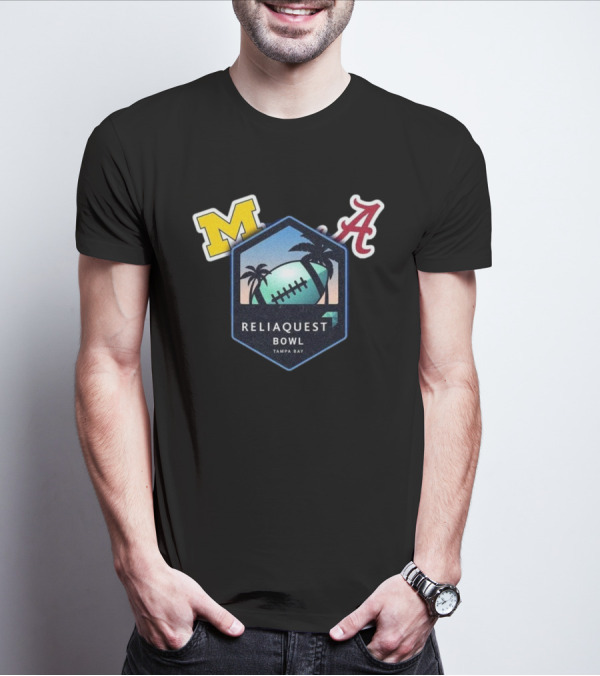Reliaquest Bowl Michigan M Alabama A Tampa Bay Football December 31 T-Shirt