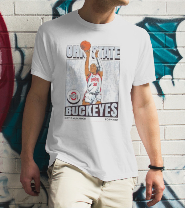 Ohio State Buckeyes Forward Cotie McMahon Cartoon Basketball T-Shirt
