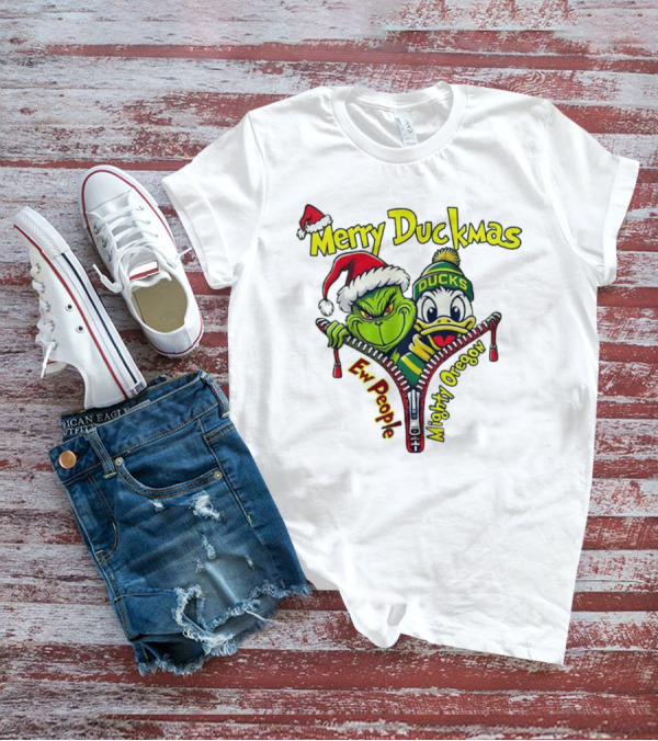 Merry Duckmas Ew People Mighty Oregon Ducks T-Shirt