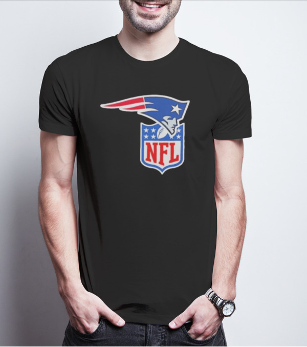 New England Patriots NFL Shield Logo Mashup T-Shirt