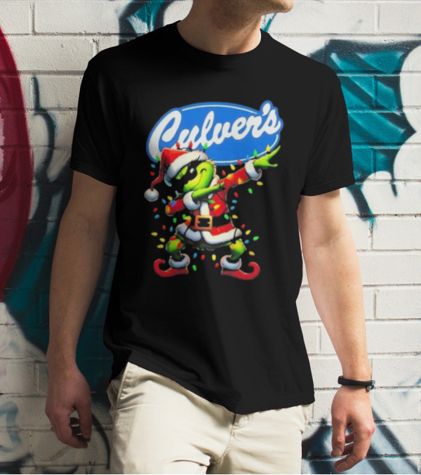 Culver's Santa Grinch Dabbing Christmas T-Shirt