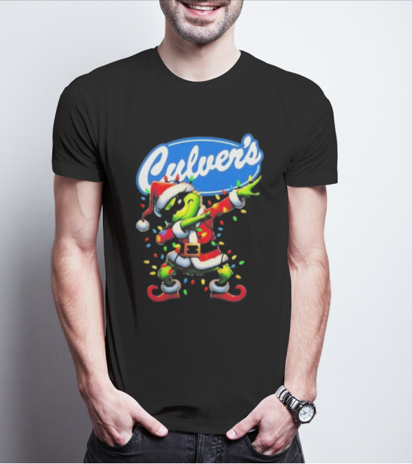 Culver's Santa Grinch Dabbing Christmas T-Shirt