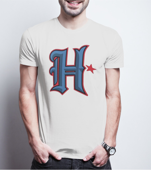 Houston Texans H Logo With Red Star T-Shirt
