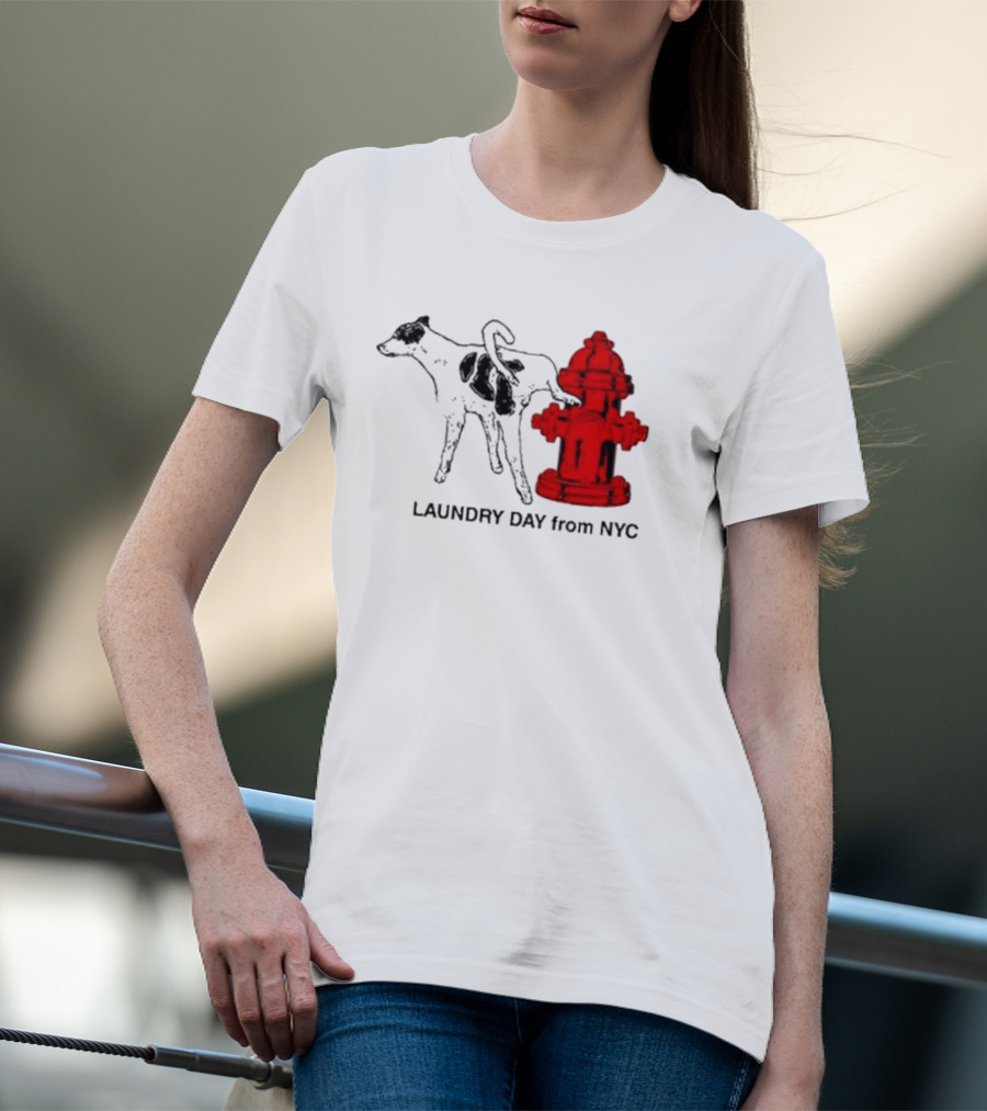 Laundry Day From NYC Fire Hydrant Cow T-Shirt