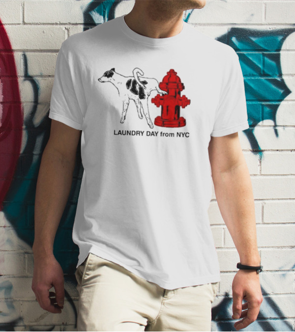 Laundry Day From NYC Fire Hydrant Cow T-Shirt