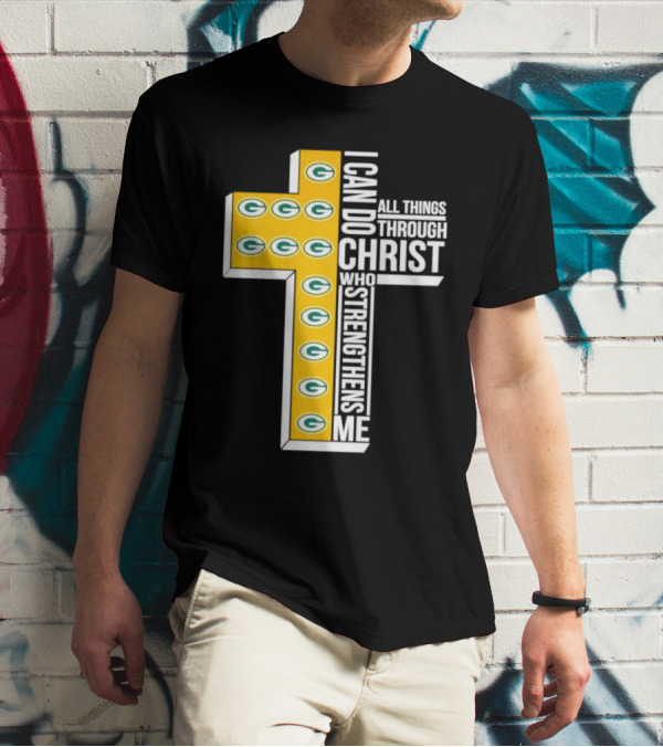 Green Bay Packers I Can Do All Things Through Christ Who Strengthens Me T-Shirt