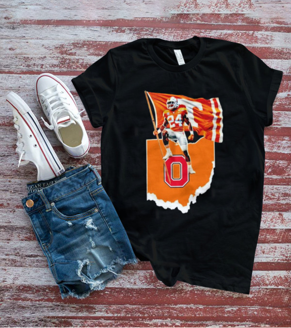 Jordan Matthews Tennessee Volunteers Flag Over Ohio State Outline T-Shirt