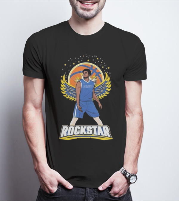 Believe Rockstar Basketball Wings And Stars T-Shirt