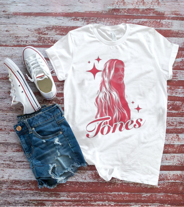 Onrepeat Tones Ecru Kids Tones Red Star Accents T-Shirt