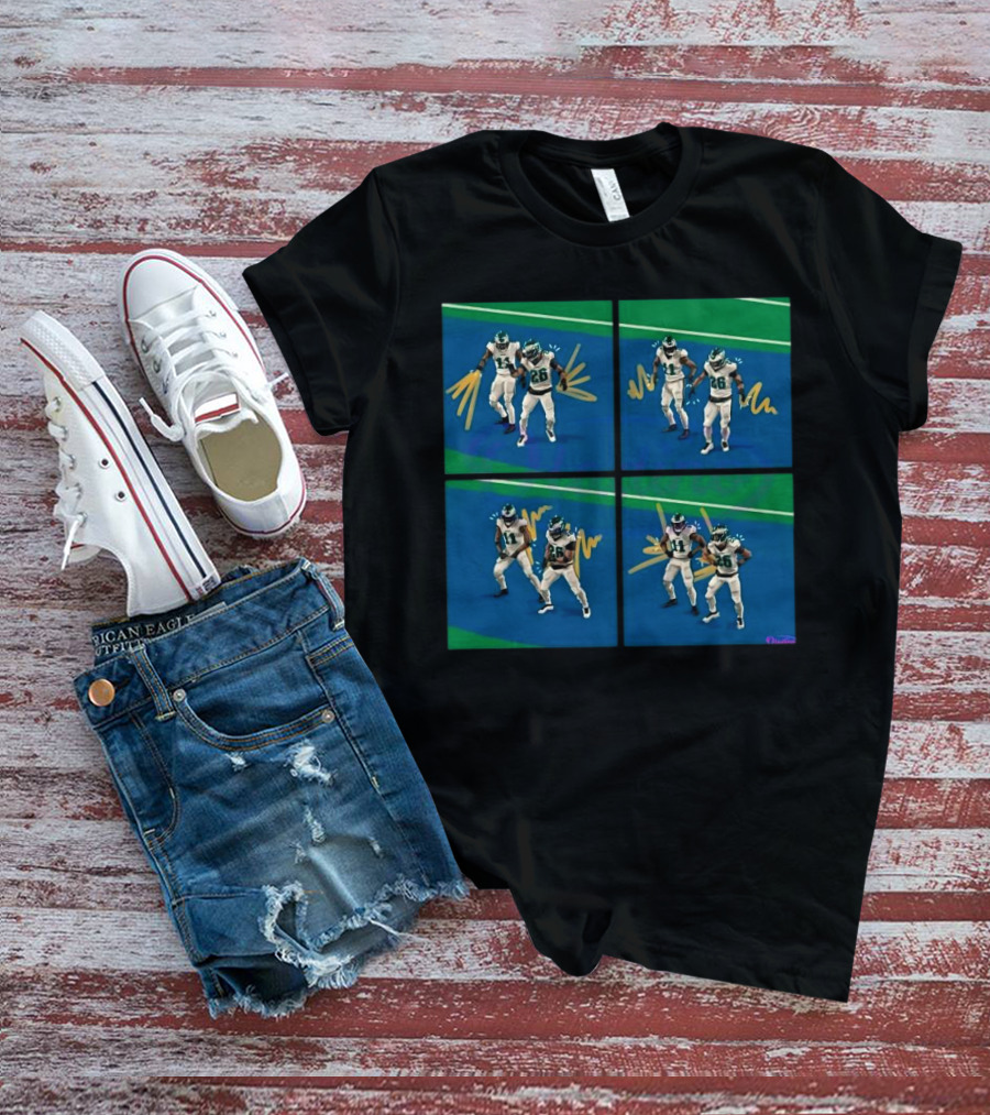 Aj Brown Saquon Barkley Dance Celebration Football Animation T-Shirt