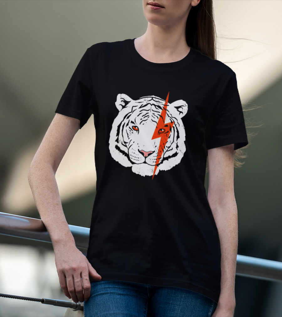 Cincinnati Bengals Lightning Tiger Logo T-Shirt