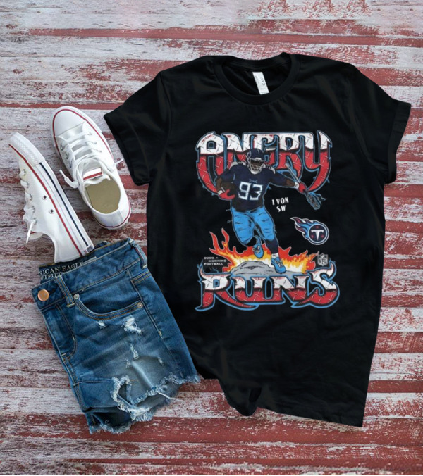Von SW Angry Runs Tennessee Titans NFL Good Morning Football Charcoal T-Shirt