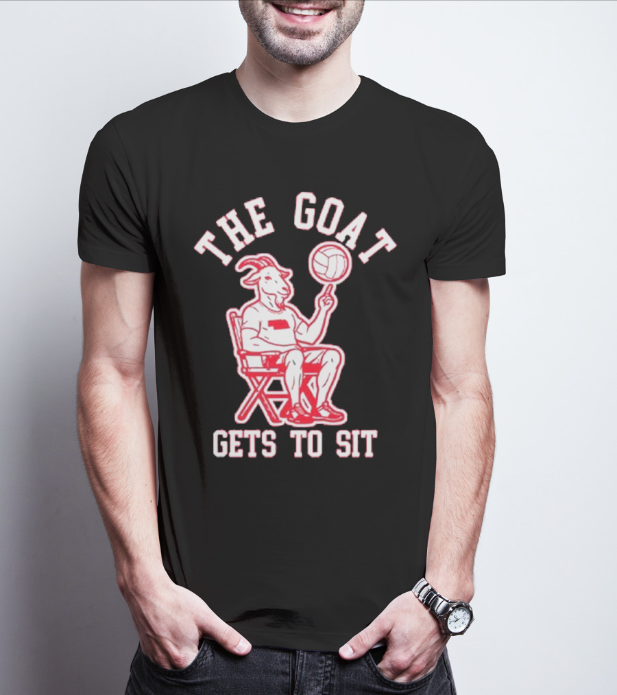 The Goat Gets To Sit Spinning Volleyball T-Shirt