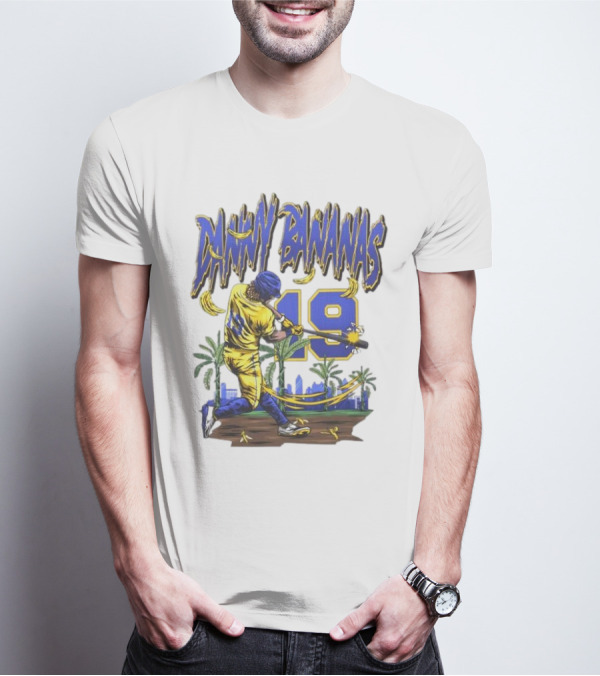 Danny Bananas 19 Savannah Bananas Baseball Cartoon T-Shirt