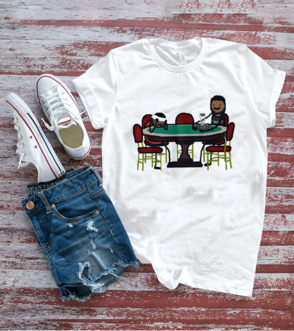 Giannis Antetokounmpo Milwaukee Bucks Poker Table Scene T-Shirt