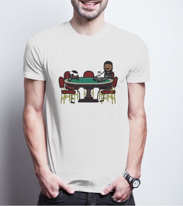 Giannis Antetokounmpo Milwaukee Bucks Poker Table Scene T-Shirt
