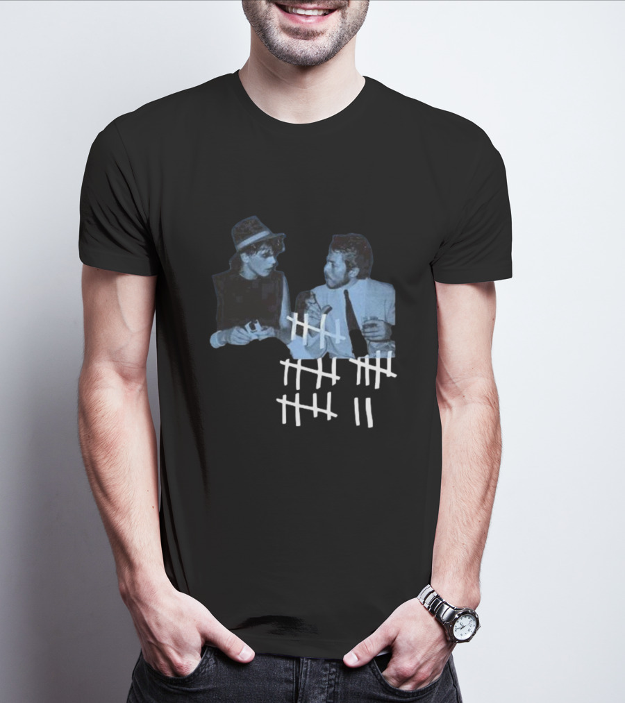 John Taylor X Robert Palmer Power Station Photo Counting Marks T-Shirt