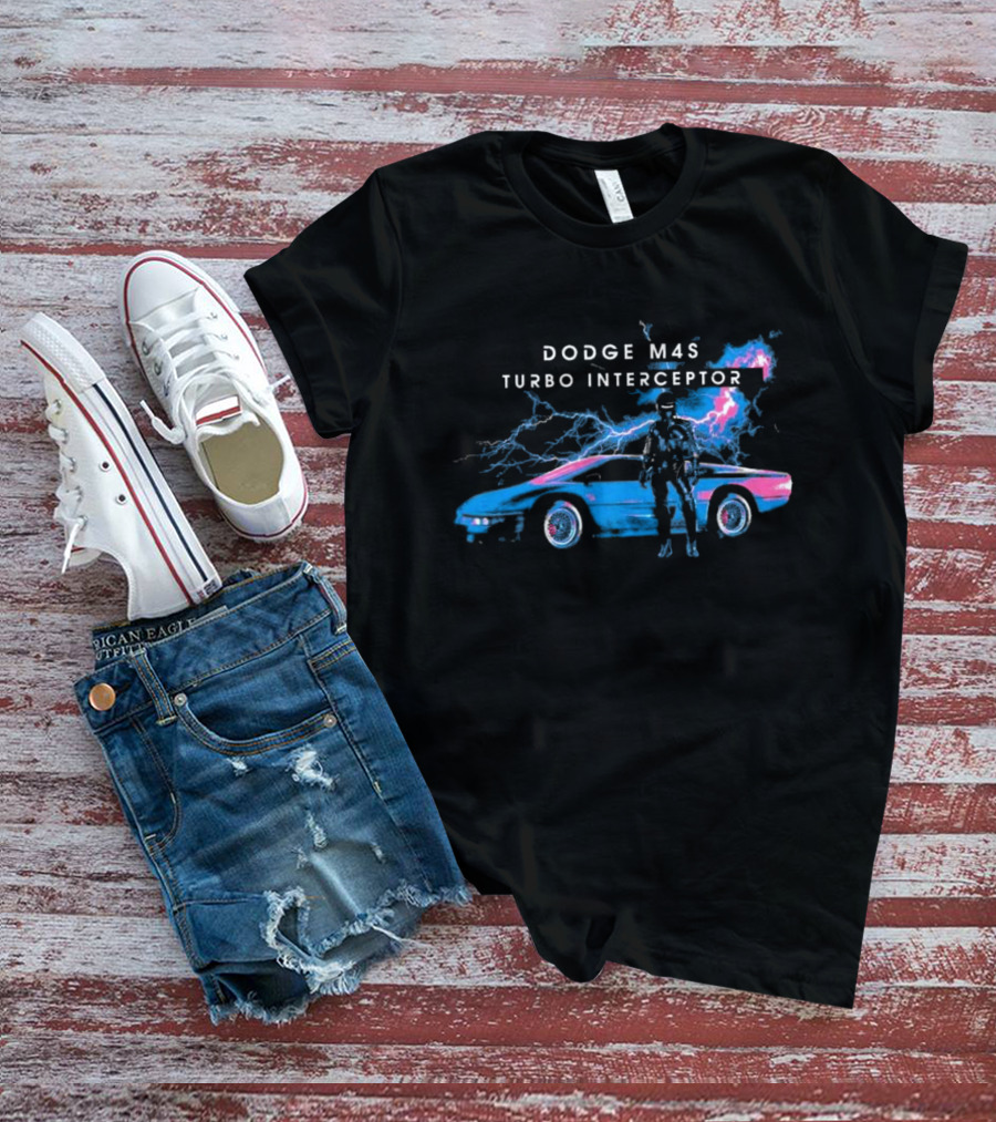 Dodge M4S Turbo Interceptor With Lightning And Wraith Character T-Shirt