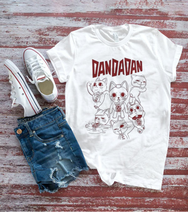 Dandadan Beige Turbo Granny Cat Characters T-Shirt