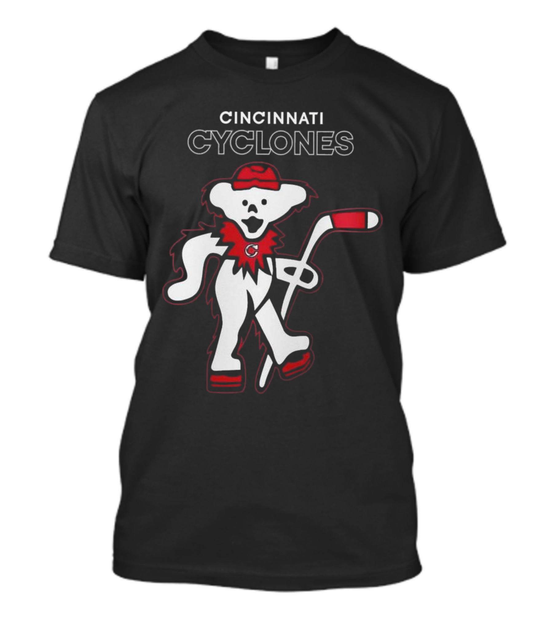 Cincinnati Cyclones Hockey With Grateful Dead Style Bear 2025 T-Shirt