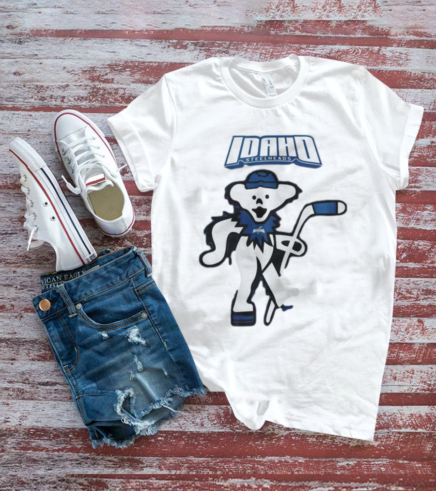Idaho Steelheads Grateful Dead Hockey Bear 2025 T-Shirt