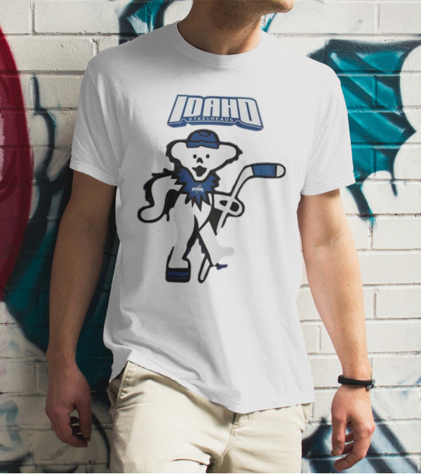 Idaho Steelheads Grateful Dead Hockey Bear 2025 T-Shirt