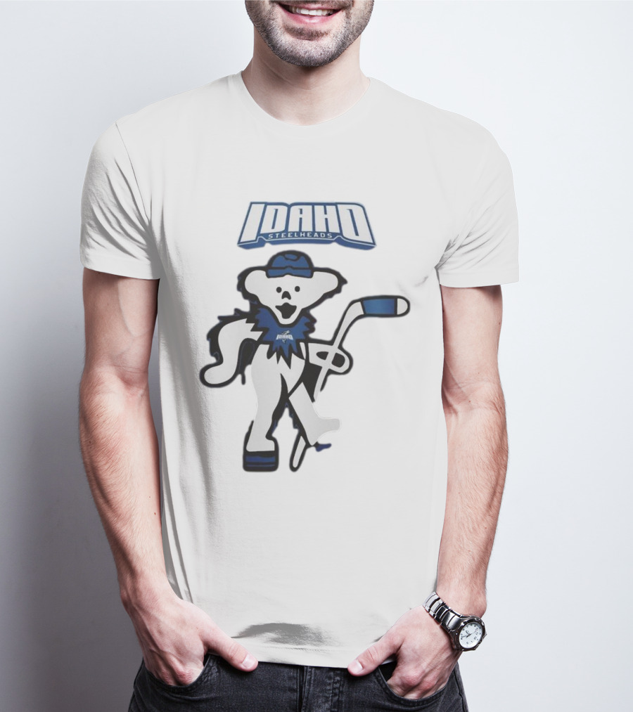 Idaho Steelheads Grateful Dead Hockey Bear 2025 T-Shirt