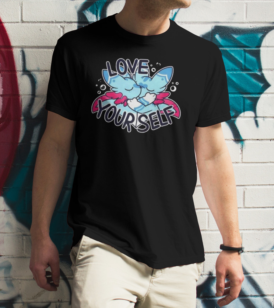 LOVE YOURSELF Kissing Creatures Embrace T-Shirt