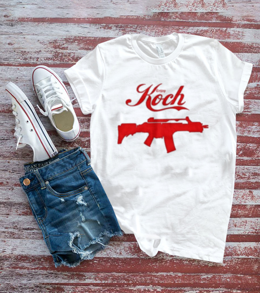 Enjoy Koch Heckler And Koch Coca Cola Style Red Gun T-Shirt