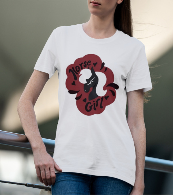 Norse Girl Horse Girl Sharkrobot T-Shirt