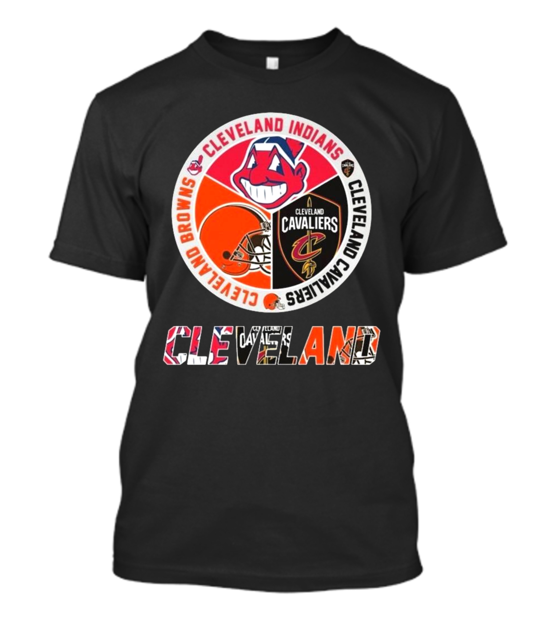 Cleveland Indians Cleveland Browns Cleveland Cavaliers Circle T-Shirt