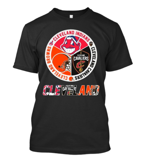Cleveland Indians Cleveland Browns Cleveland Cavaliers Circle T-Shirt