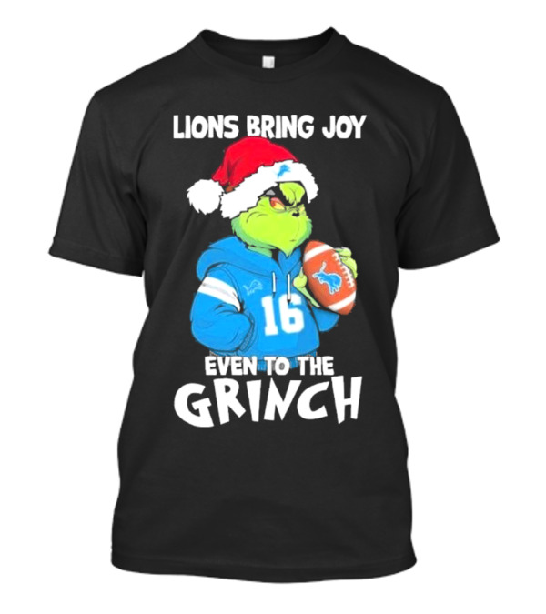 Lions Bring Joy Even To The Grinch Detroit Football 16 T-Shirt