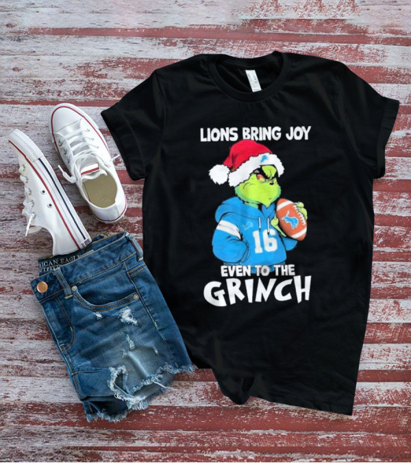 Lions Bring Joy Even To The Grinch Detroit Football 16 T-Shirt