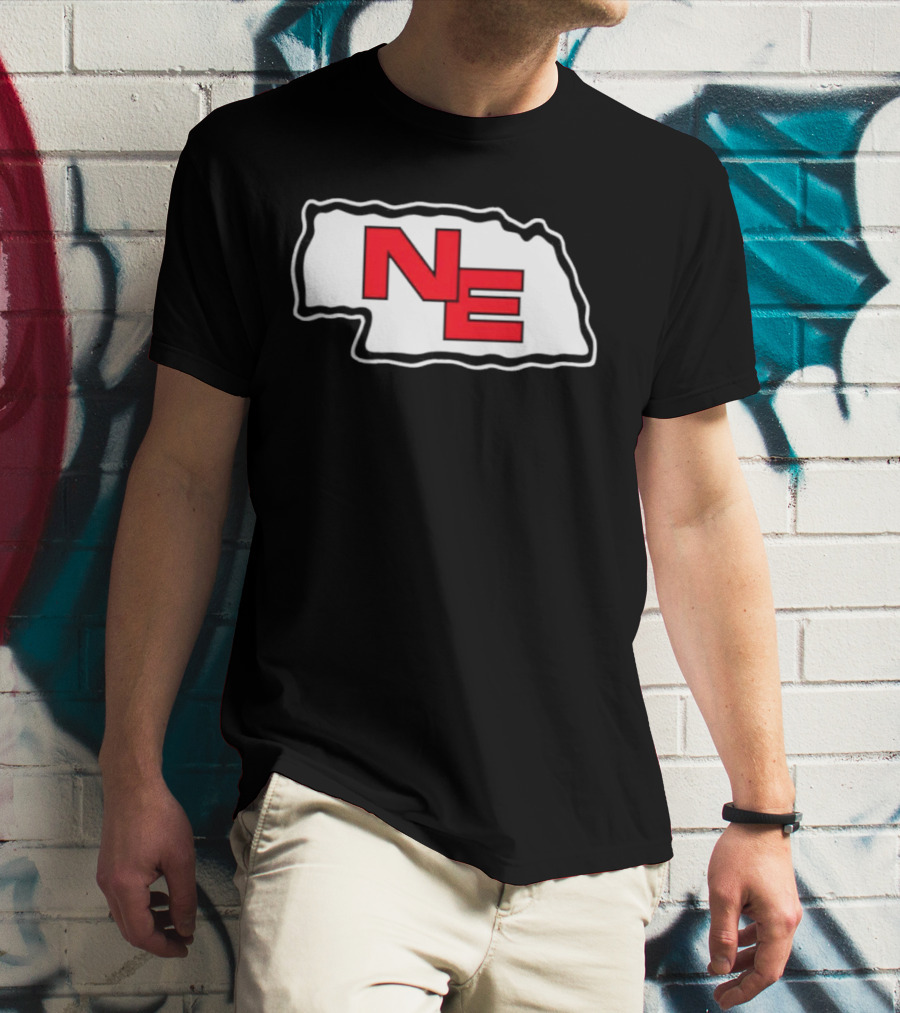 NE Nebraska State Outline Arrowhead T-Shirt