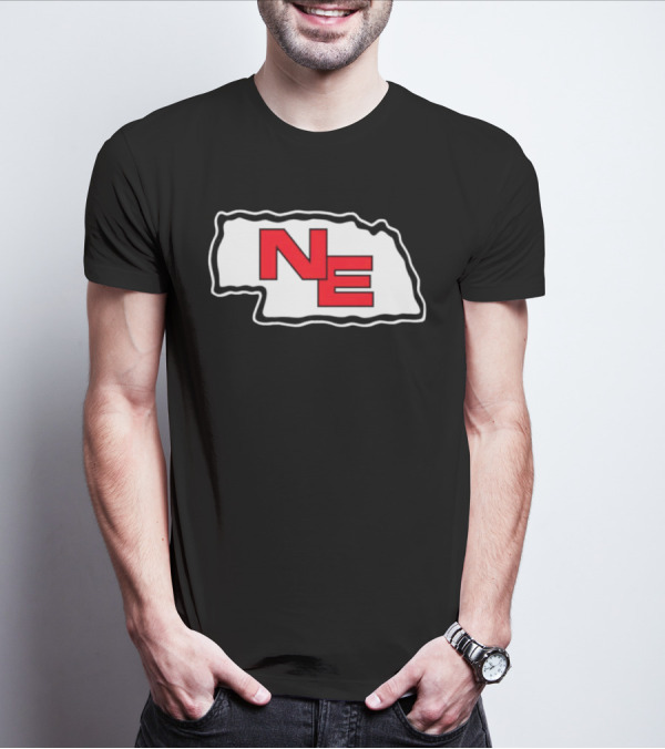 NE Nebraska State Outline Arrowhead T-Shirt