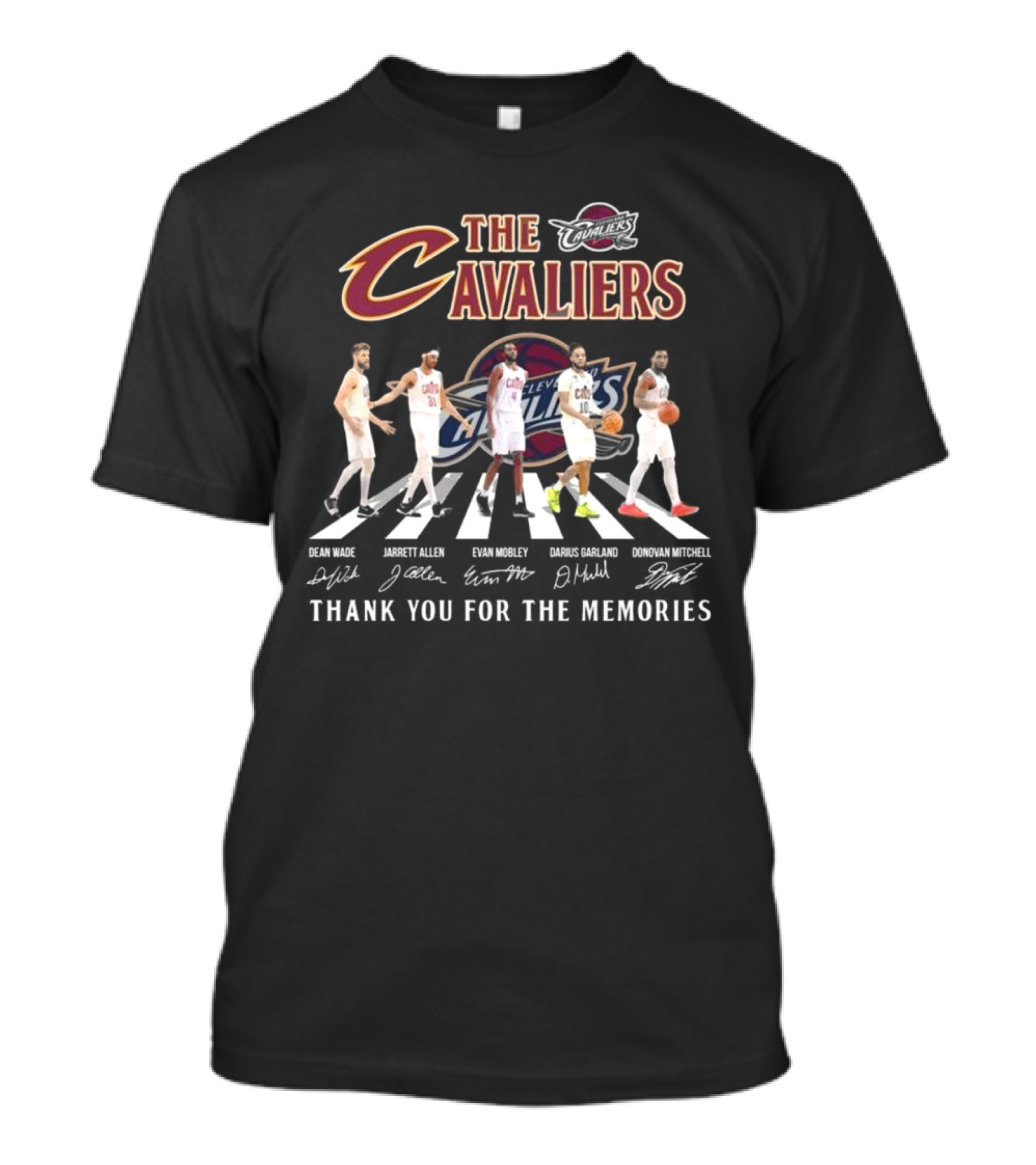 The Cavaliers Cleveland Cavaliers Basketball Signature Thank You For The Memories Dean Wade Jarrett Allen Evan Mobley Darius Garland Donovan Mitchell T-Shirt