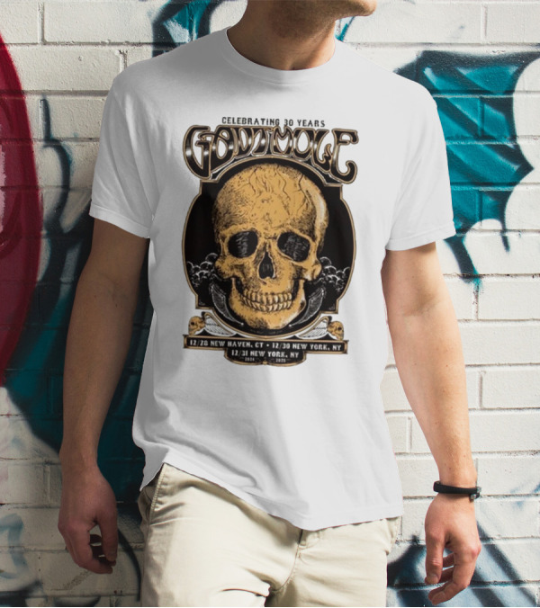 Celebrating 30 Years Gov’t Mule Skull Design Dec 28 New Haven CT Dec 30-31 New York NY T-Shirt