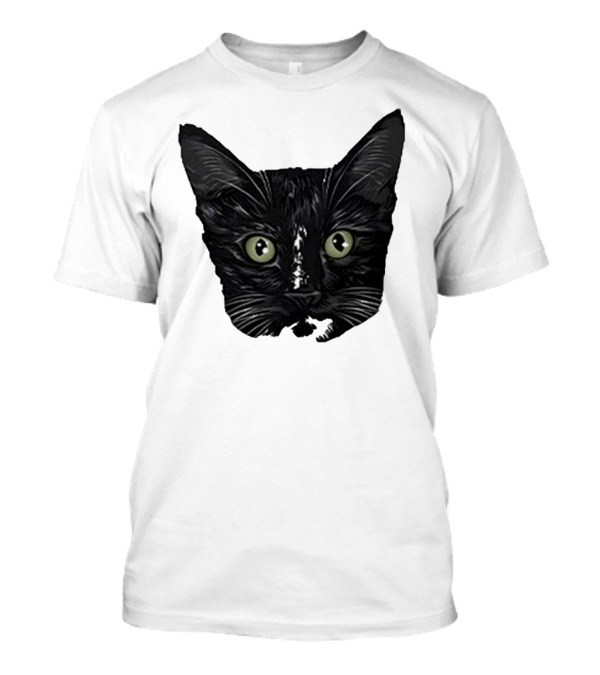 Michael Manigault Brave Green-Eyed Cat Face T-Shirt