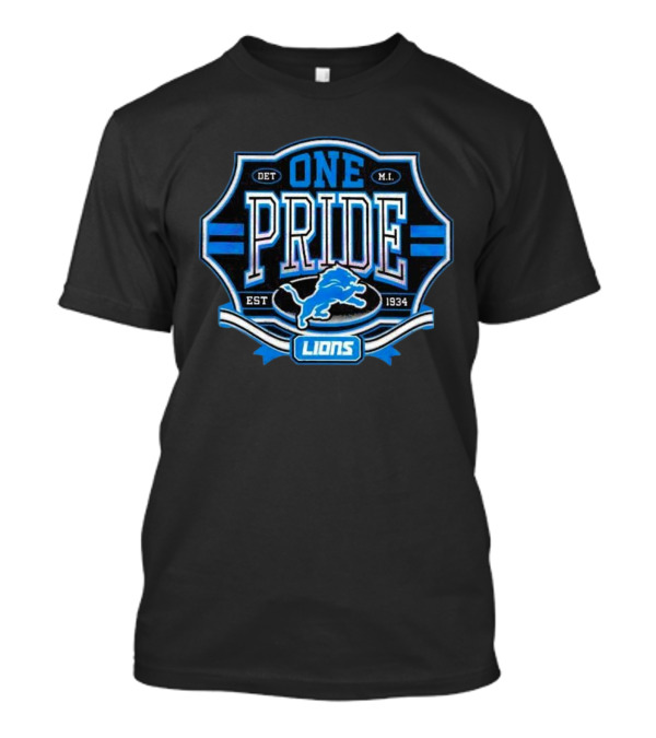 Detroit Lions One Pride Est 1934 Retro Logo DET MI T-Shirt